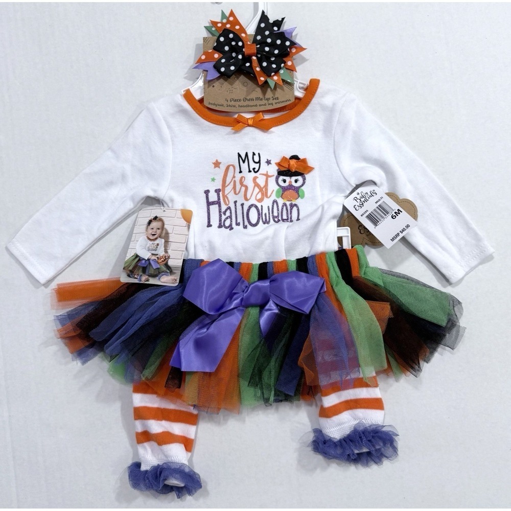 Baby Essentials 4 Pc Dress Me Up Set Baby Girl 6 Months My First Halloween